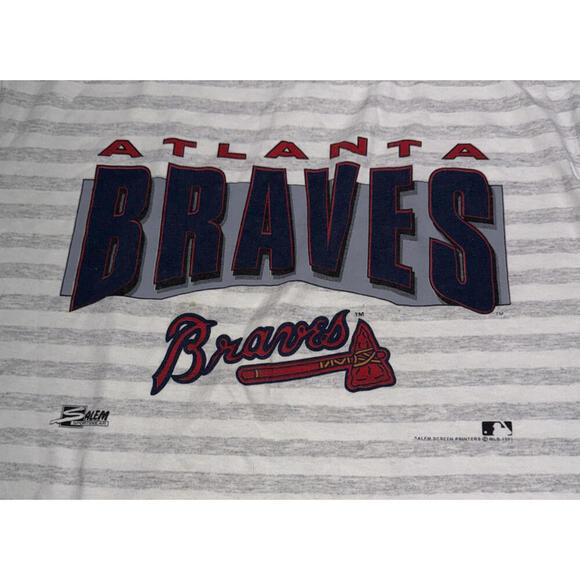 Vintage Atlanta Braves 1991 National League Champions Single Stitch T-Shirt L - Picture 5 of 15